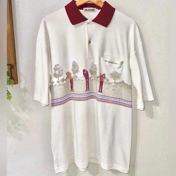 On Stage Other - Vintage On Stage Sport Fine Wear St. Thomas U.S.V.I. Size XL Golf Polo